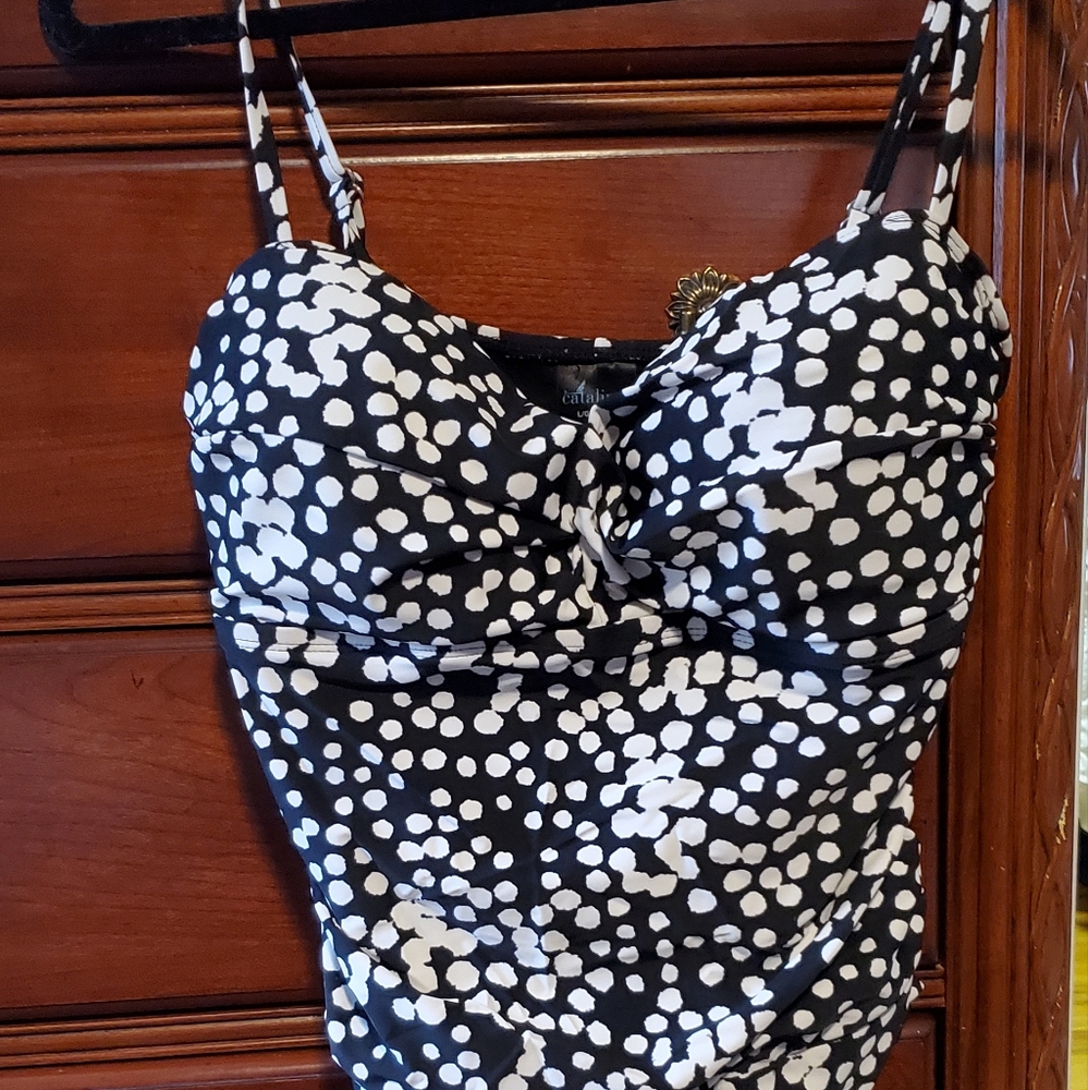 Catalina Black and White Spot One Piece SwimsuitEUC - Size L